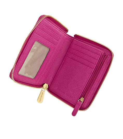 michael kors pink leather wallet|Michael Kors small black wallet.